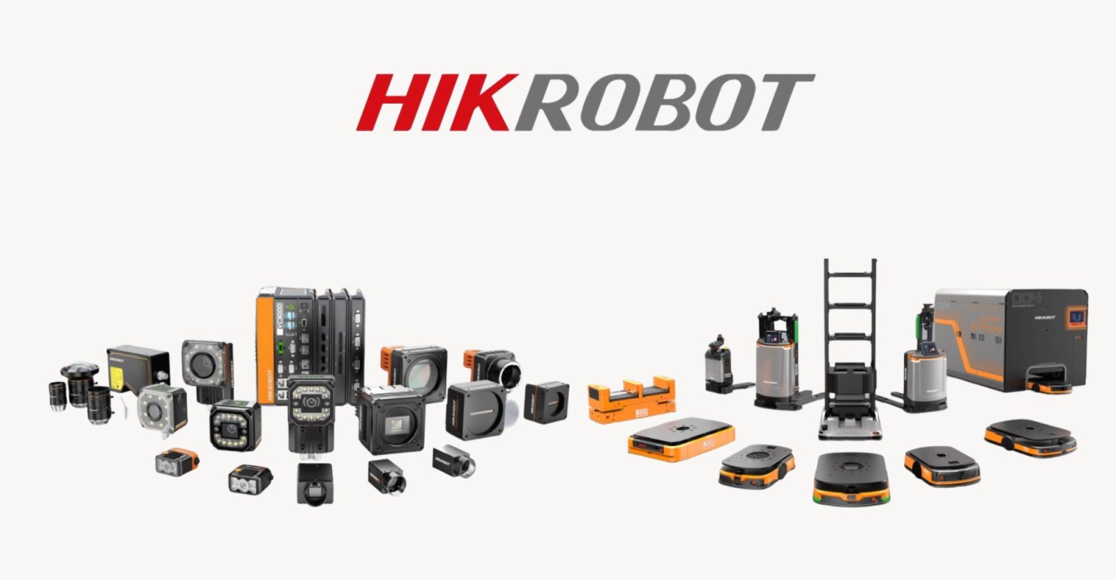 Hikvision VisionMaster / HIKROBOT machine vision product range — industrial cameras, smart cameras, lenses, lighting, and vision controllers